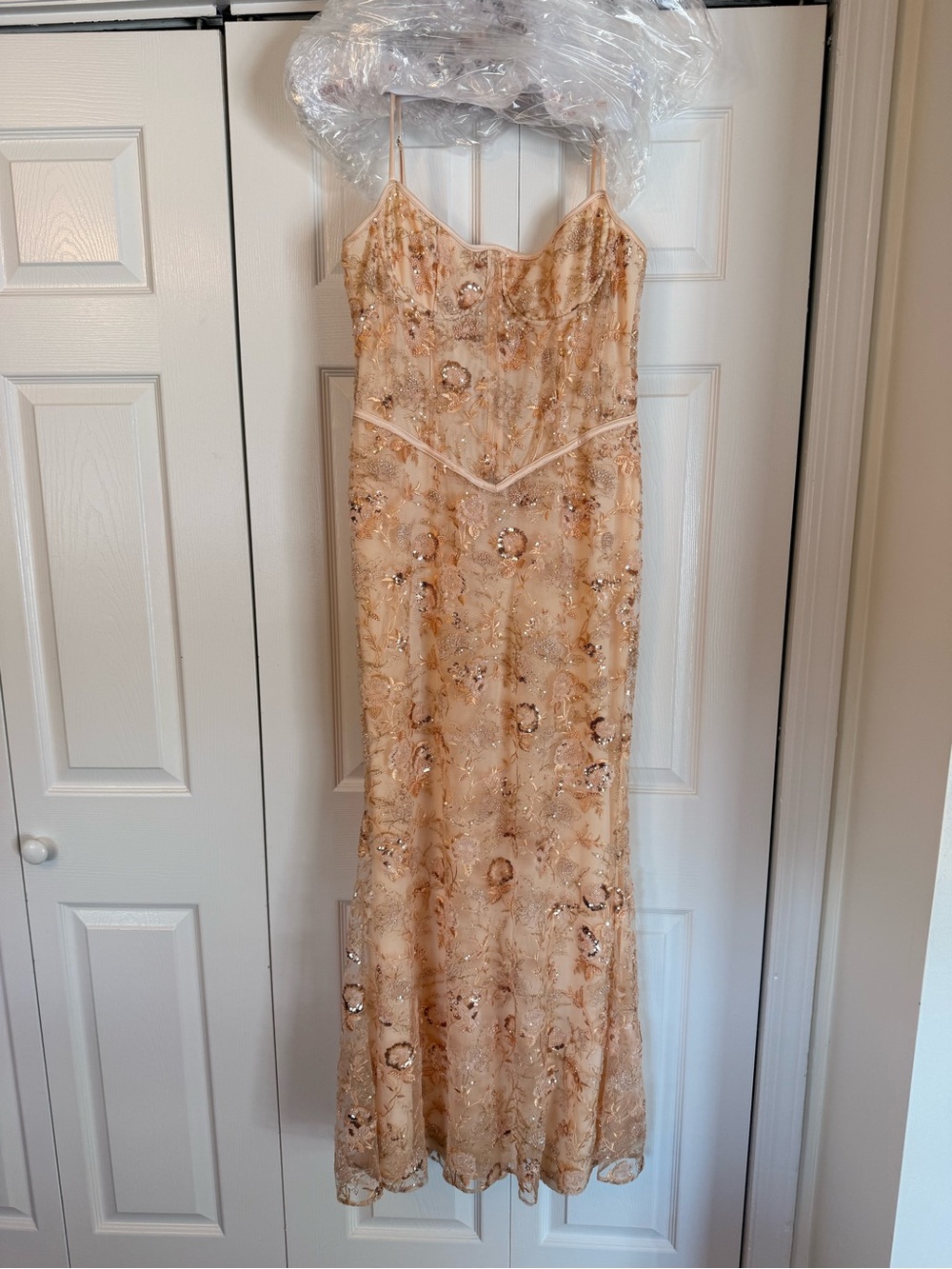 House of CB Peach Hand Beaded Embellished Corset Maxi Dress - Limited Edition - Picture 2 of 5